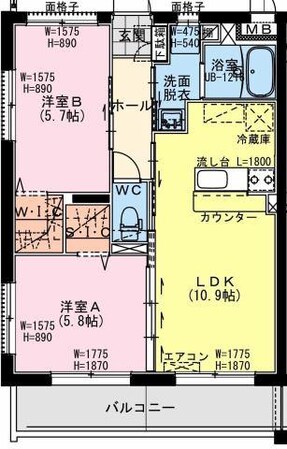 クロスワイズ中西町の物件間取画像